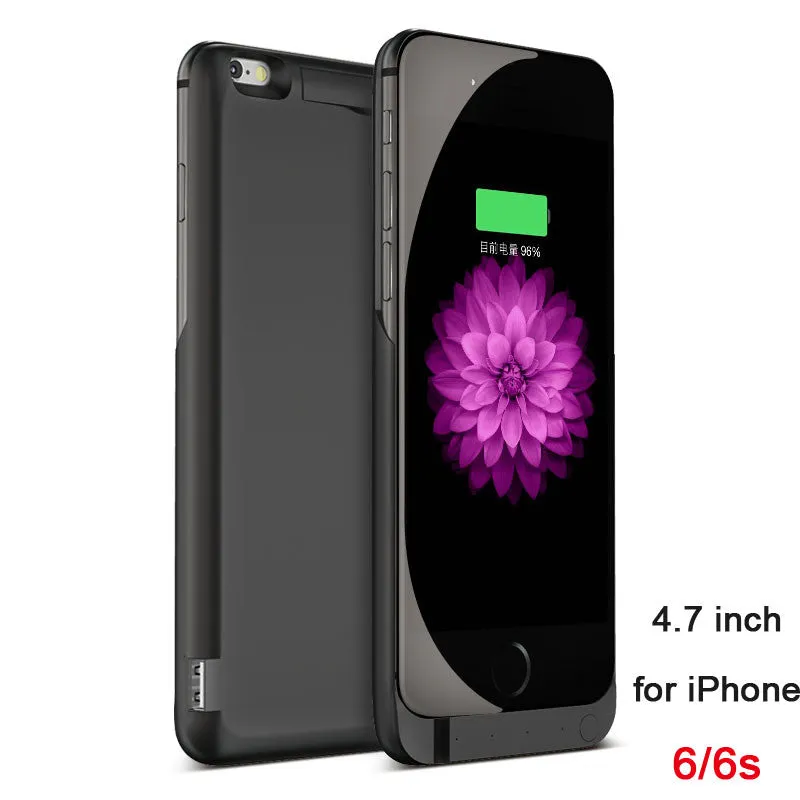 7000mAh Rechargeable Backup Power Case Cover for iPhone 6 External Battery Charger Case for iPhone 6Plus Power Bank Case 8000mAh