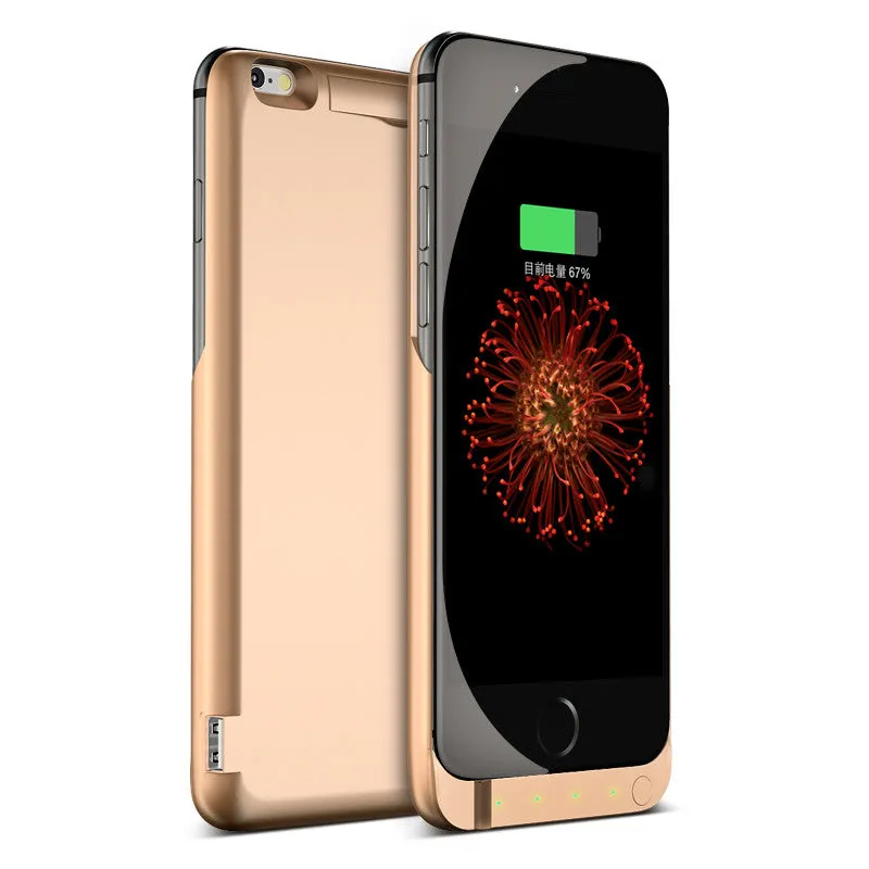 7000mAh Rechargeable Backup Power Case Cover for iPhone 6 External Battery Charger Case for iPhone 6Plus Power Bank Case 8000mAh