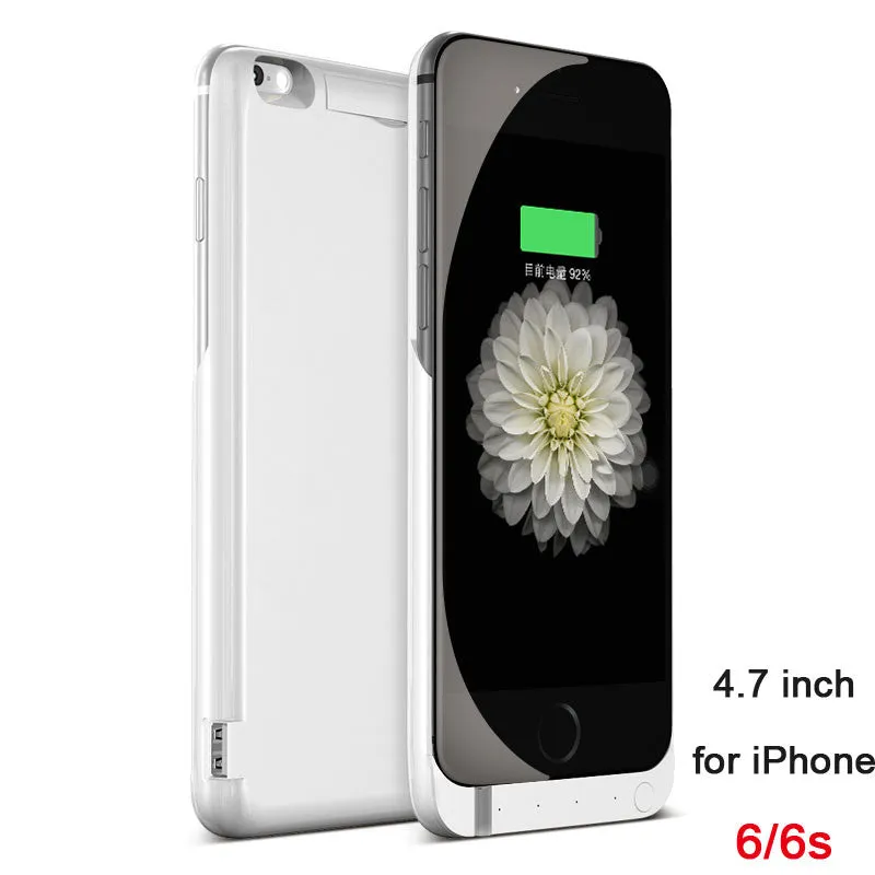7000mAh Rechargeable Backup Power Case Cover for iPhone 6 External Battery Charger Case for iPhone 6Plus Power Bank Case 8000mAh