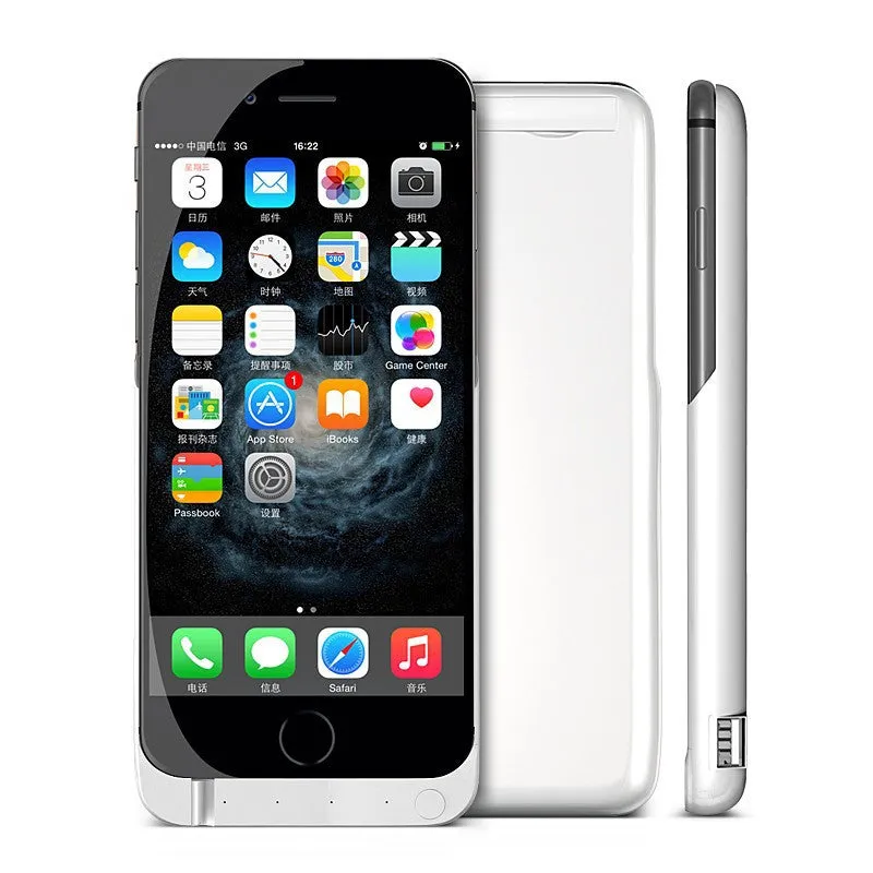 7000mAh Rechargeable Backup Power Case Cover for iPhone 6 External Battery Charger Case for iPhone 6Plus Power Bank Case 8000mAh
