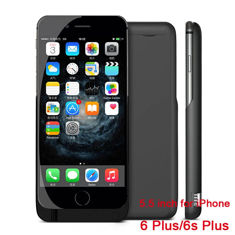 7000mAh Rechargeable Backup Power Case Cover for iPhone 6 External Battery Charger Case for iPhone 6Plus Power Bank Case 8000mAh