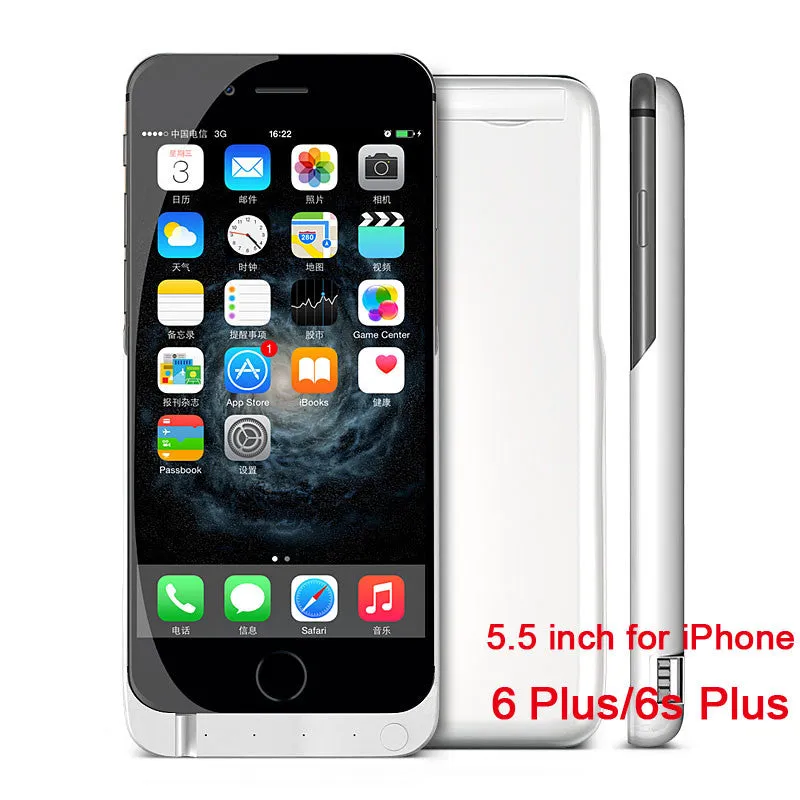 7000mAh Rechargeable Backup Power Case Cover for iPhone 6 External Battery Charger Case for iPhone 6Plus Power Bank Case 8000mAh