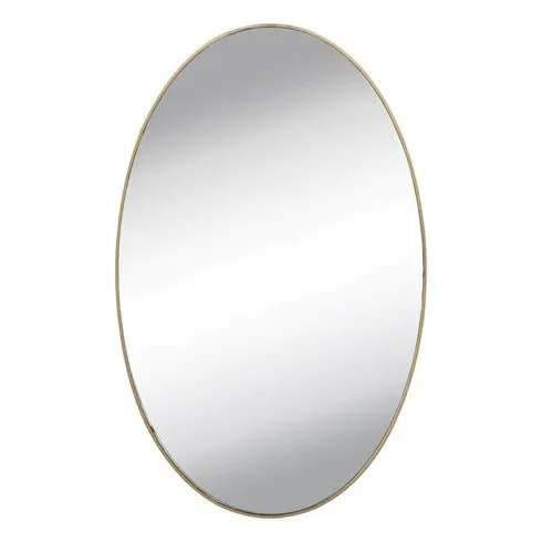 9198 SMALL OVAL FRAME LESS MIRROR WALL STICKER FOR DRESSING