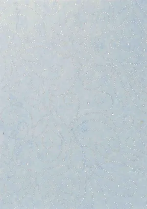 A4 - Patterned - Chiffon Precious Metals (Embossed) - Flourish - Pale Blue / Silver