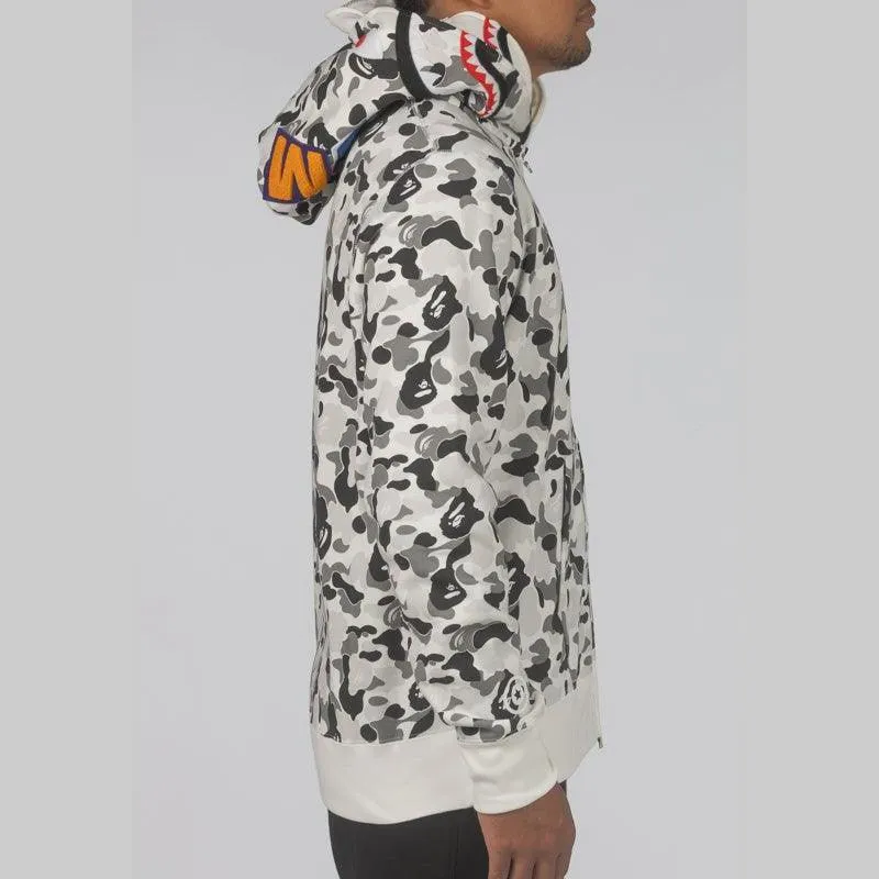 ABC Camo Double Shark Full Zip Hoodie - Grey