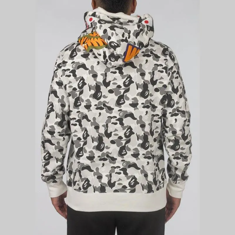 ABC Camo Double Shark Full Zip Hoodie - Grey