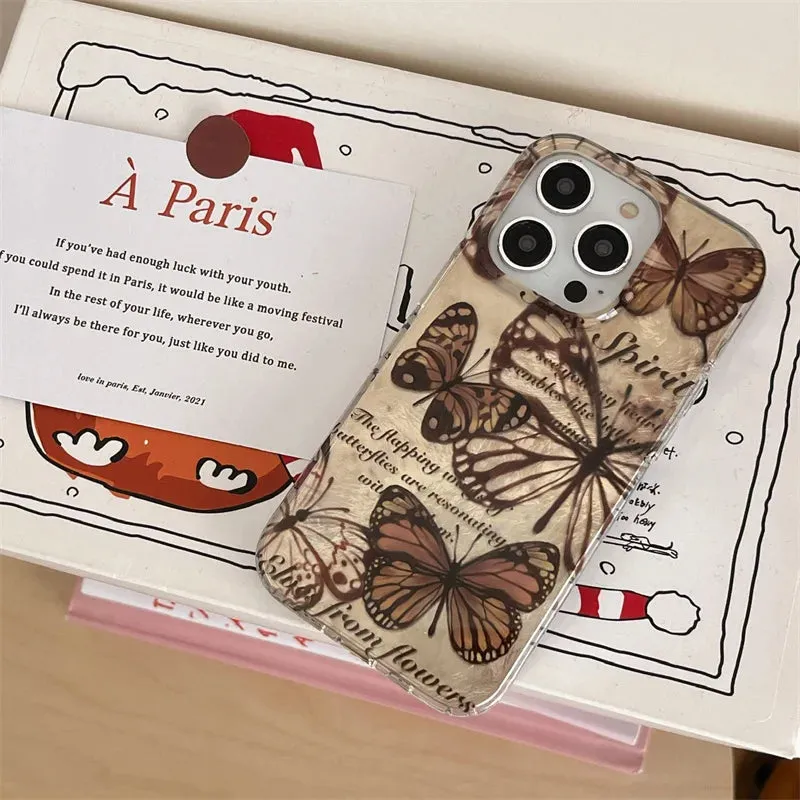 Academia Vintage Butterfly iPhone Case
