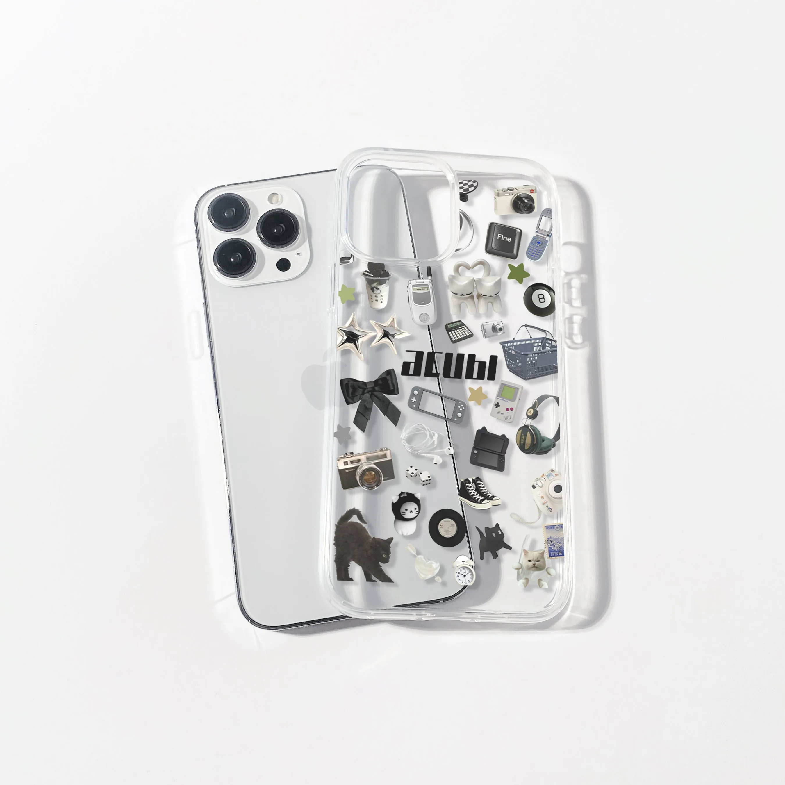 Acubi Y2K Aesthetic Silicone Clear Case