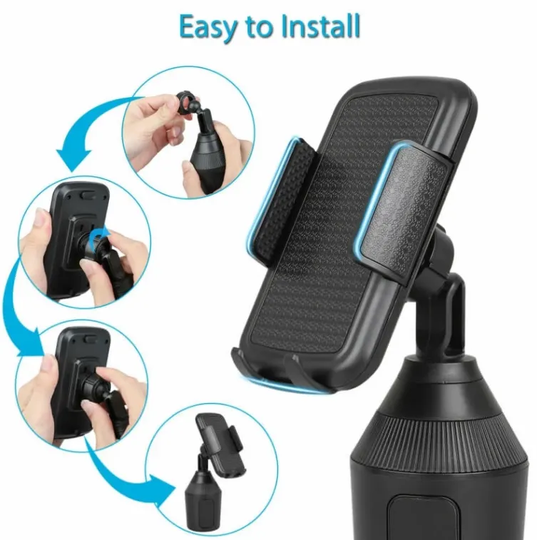 Adjustable 360° Car Cup Phone Holder Universal Car Cell Phones Mount Holder