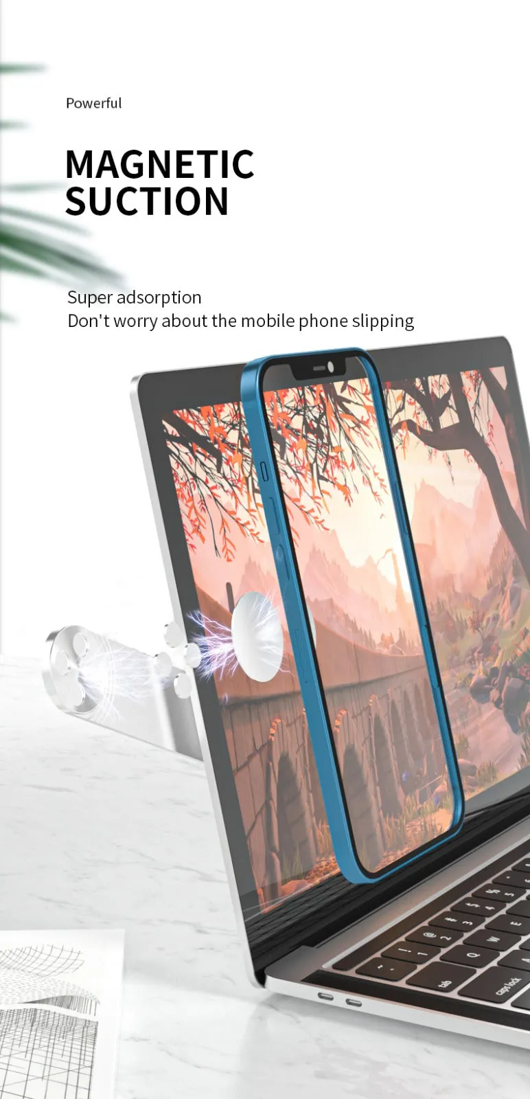Adjustable Phone Stand Holder Screen Support Holder Laptop Side Mount Connect Tablet Bracket Dual Monitor Display Clip(10 Pack)