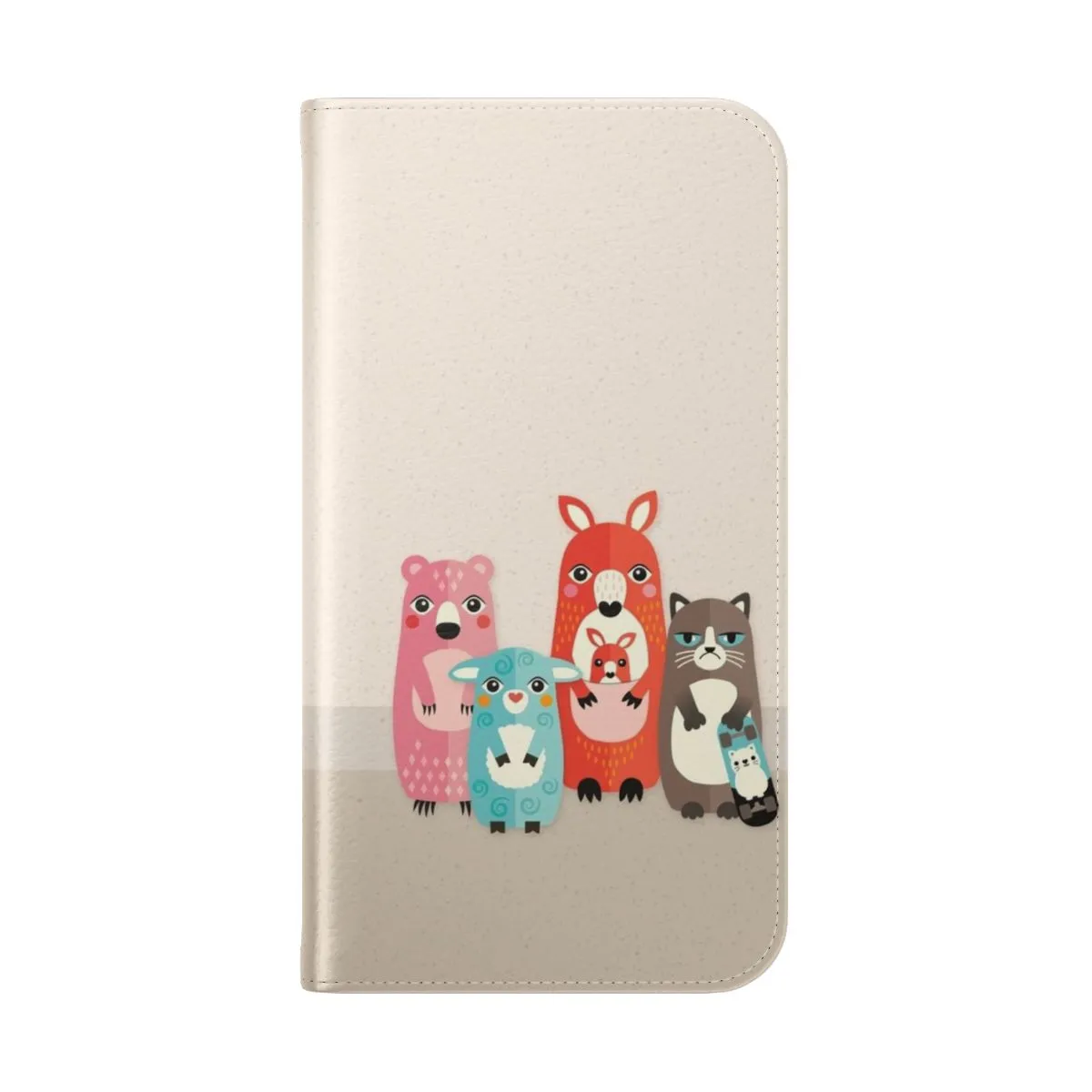 Adorable Animal Friends Flip Phone Case