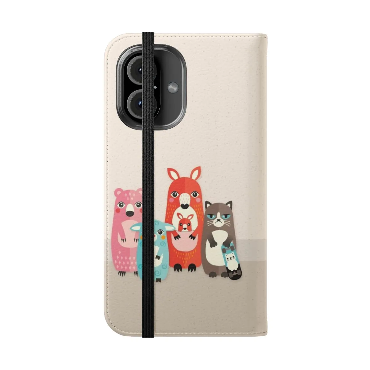 Adorable Animal Friends Flip Phone Case