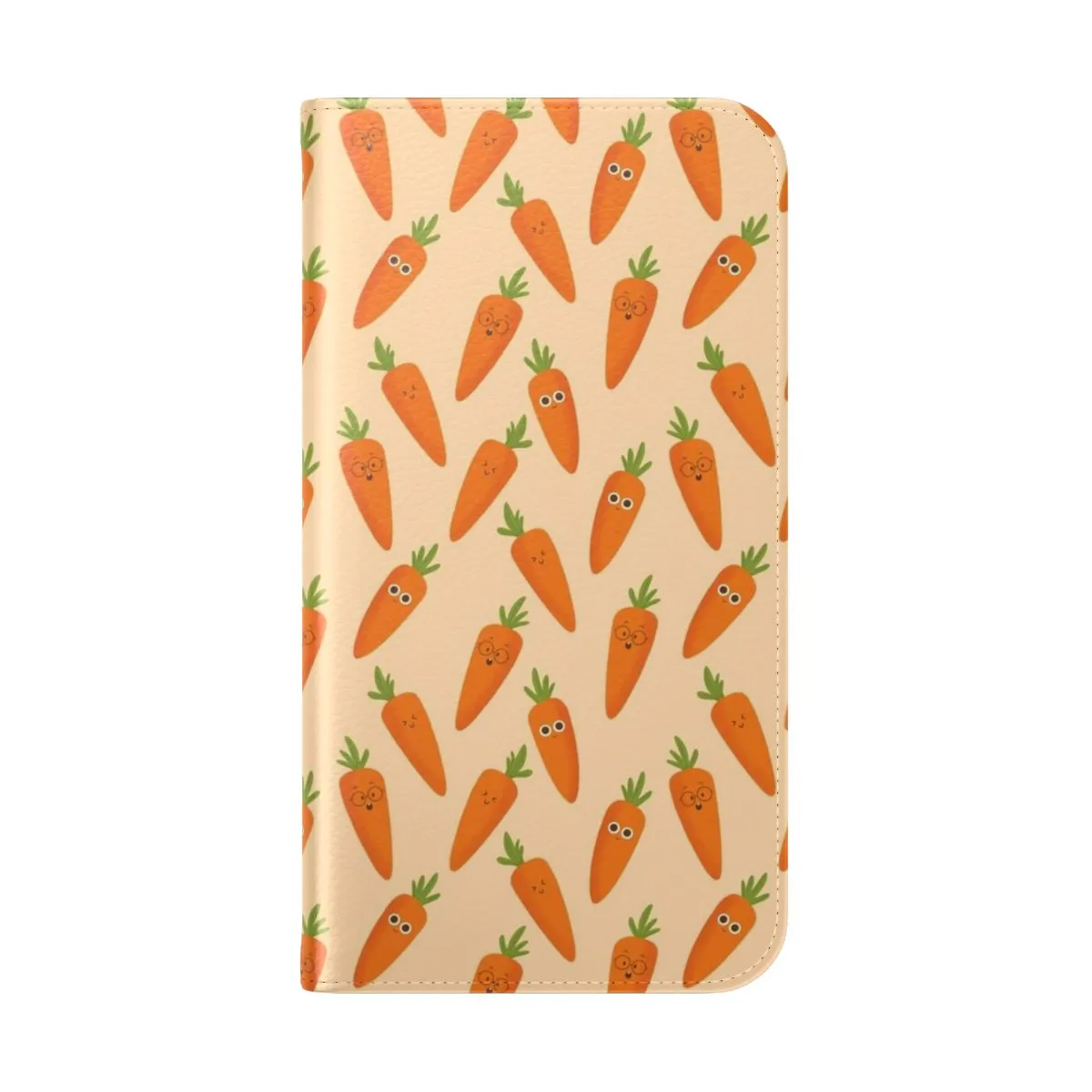 Adorable Carrot-Themed Flip Cover Phone Case