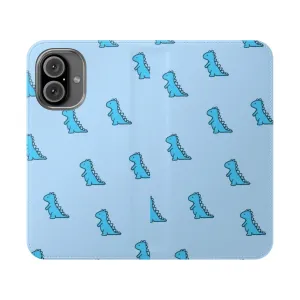 Adorable Dinosaur Phone Case in Baby Blue