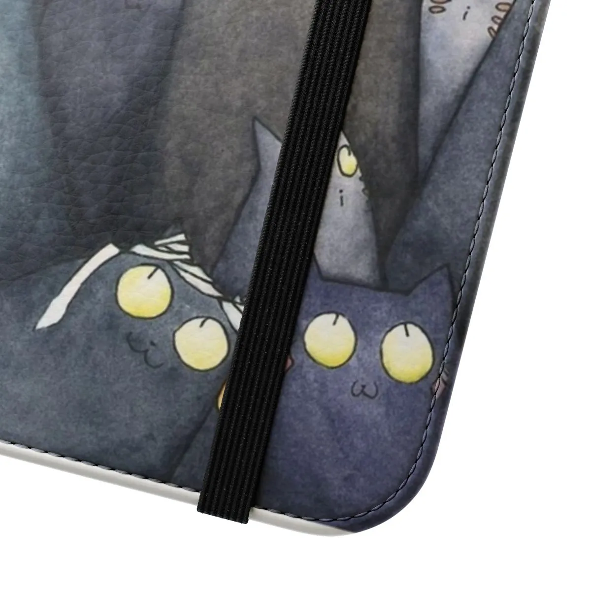 Adorable Feline-Themed Flip Cover Phone Case