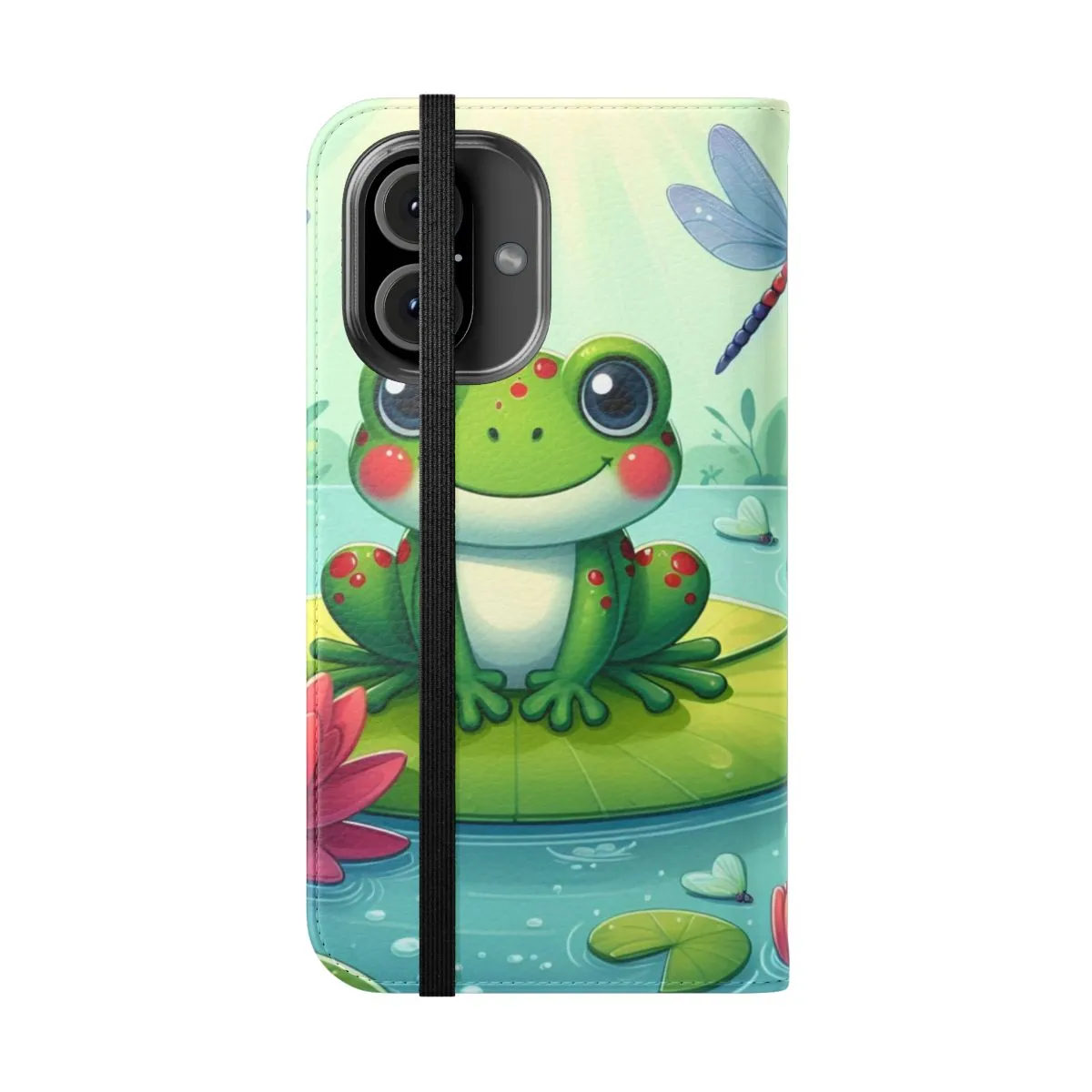 Adorable Frog-Themed Flip Phone Case for Asian Inspired Style
