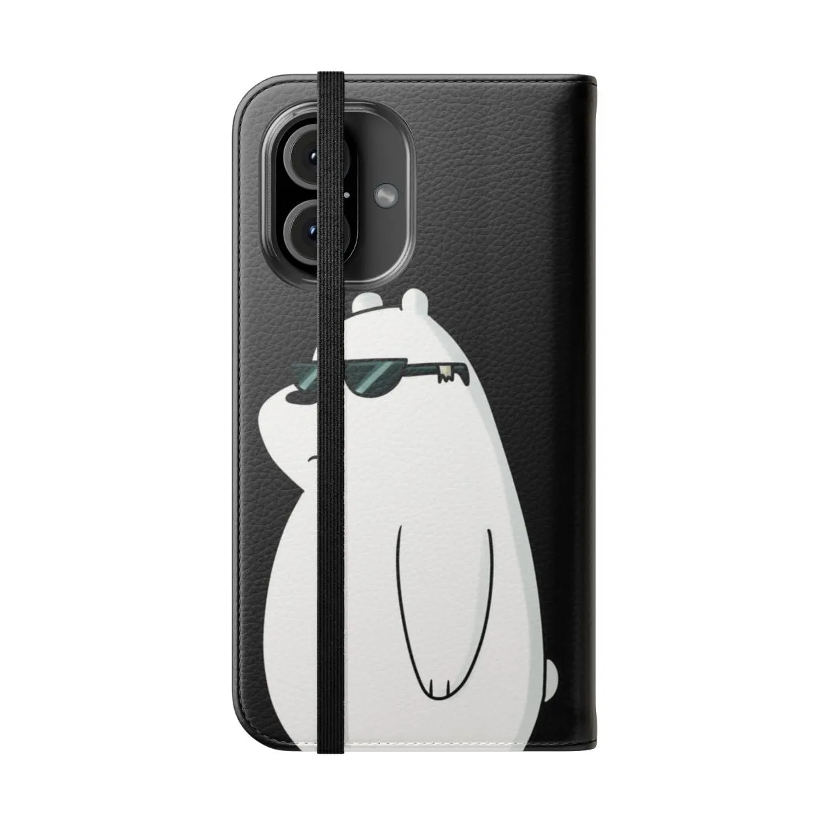 Adorable Ice Bear Flip Cover Phone Case for We Bare Bears Fans