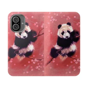 Adorable Panda Flip Phone Case for Nature-Loving Fans
