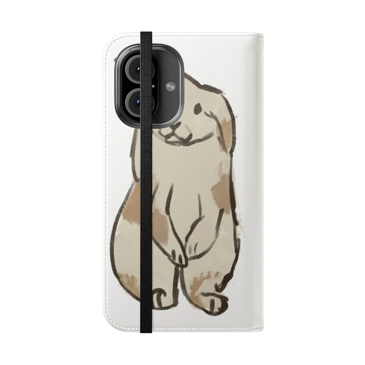 Adorable Rabbit Spotty Flip Cover Phone Case