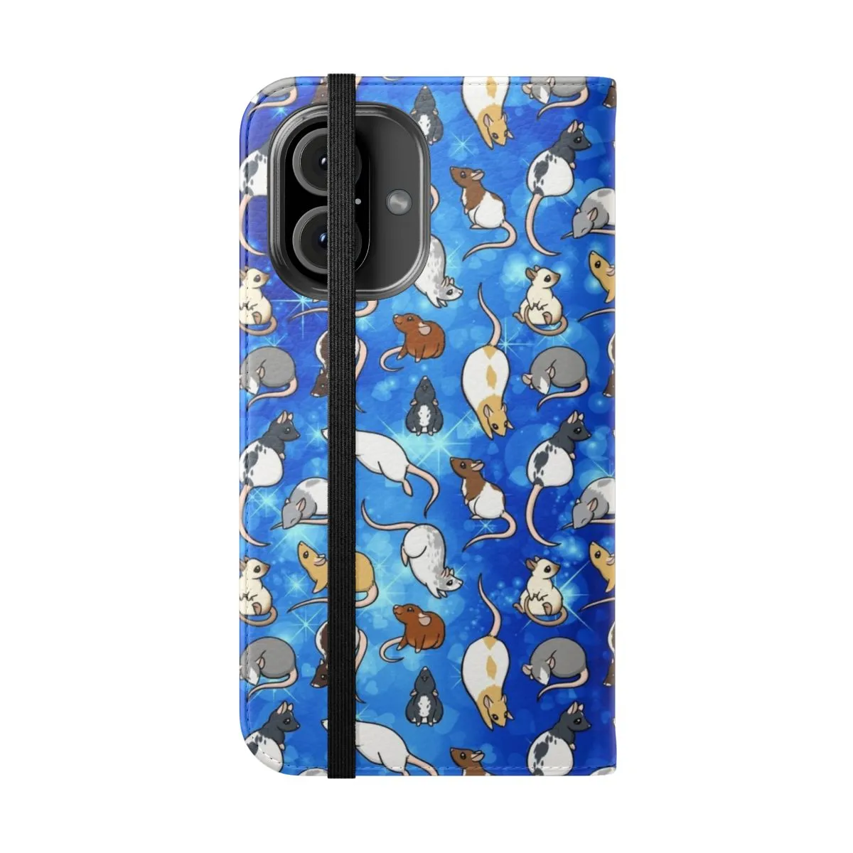 Adorable Rat-Themed Flip Cover Phone Case