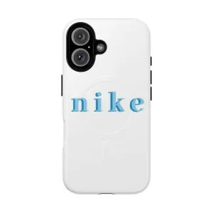 Aesthetic Blue Magnetic Tough Phone Case with 3D Design