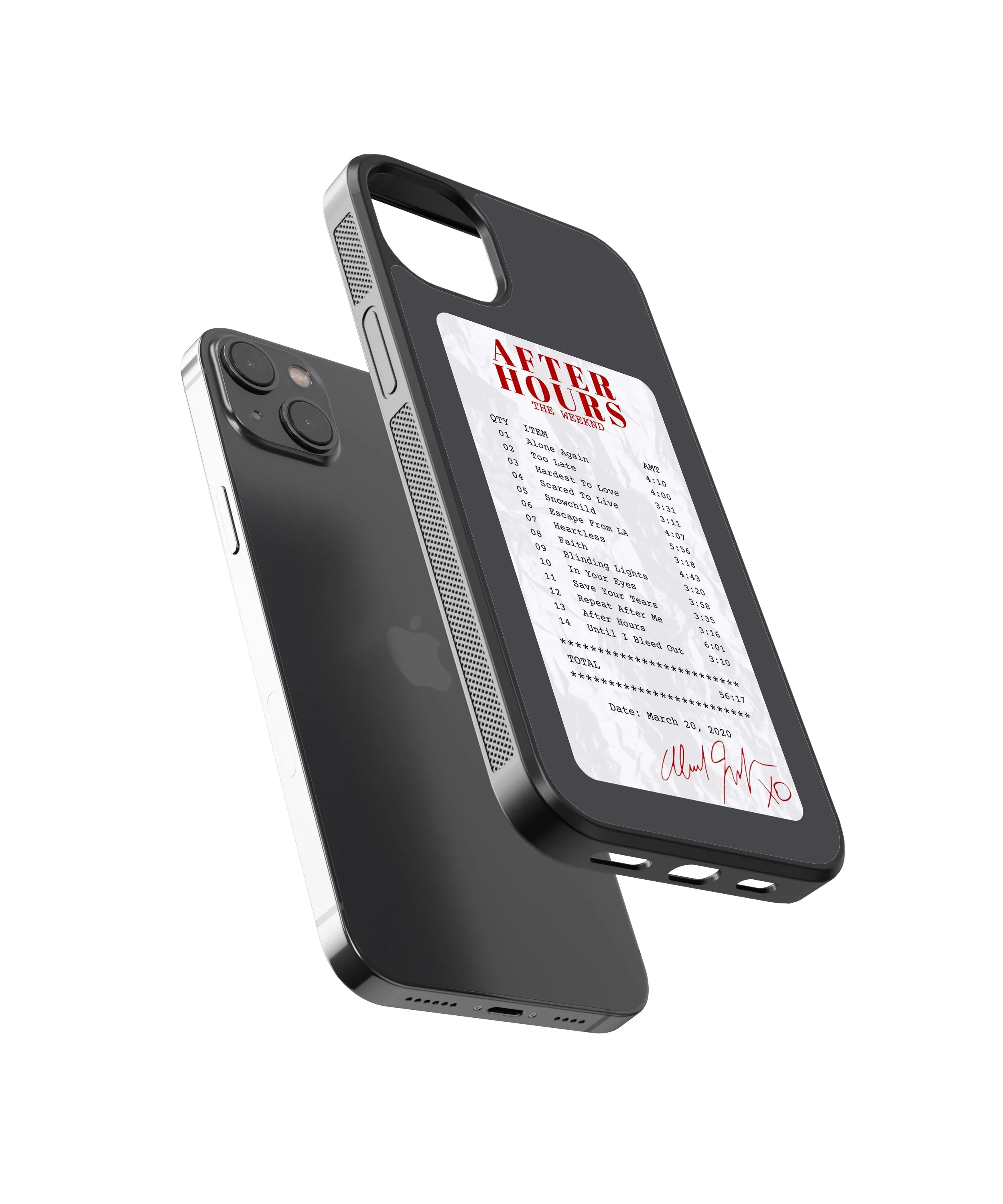 After Hours Guest Check Spotify Glass Phone Case Cover