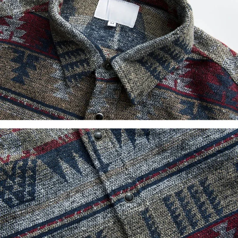 Aidase Retro Jackets Men Japanese Style Geometric Chic Autumn Basic All-match Harajuku Males Outwear Cozy Popular High Street Vintage