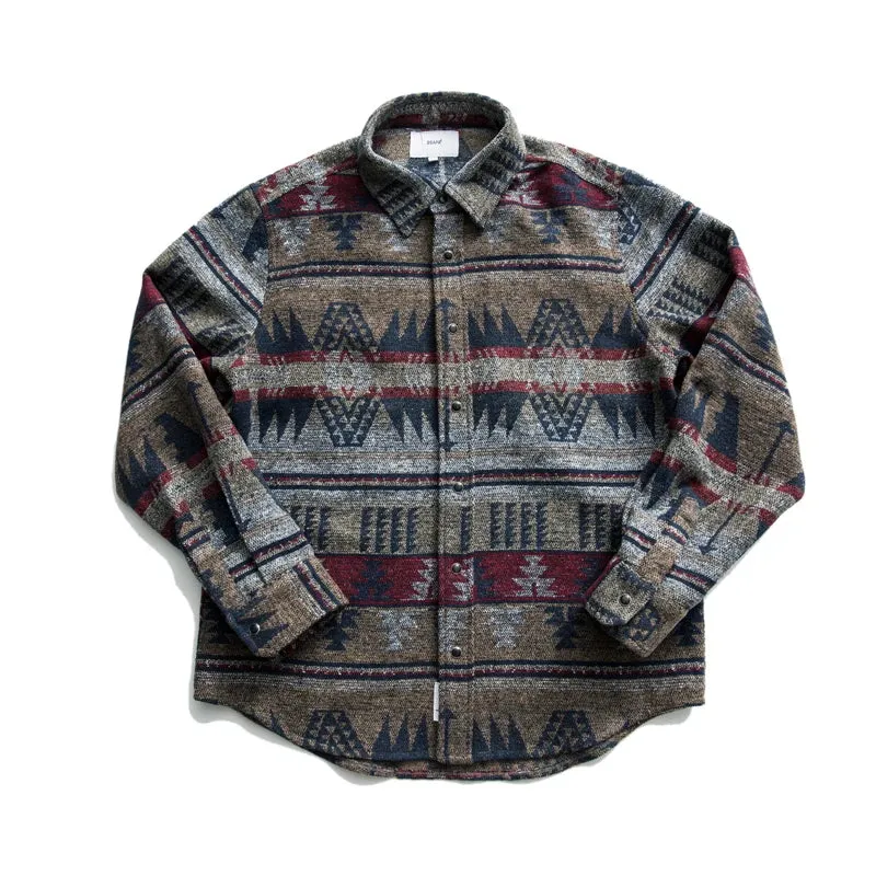 Aidase Retro Jackets Men Japanese Style Geometric Chic Autumn Basic All-match Harajuku Males Outwear Cozy Popular High Street Vintage
