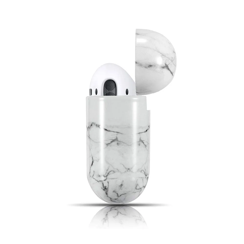 AirPods (1st & 2nd Generation) Hard Case Cover Marble Marble - Gray