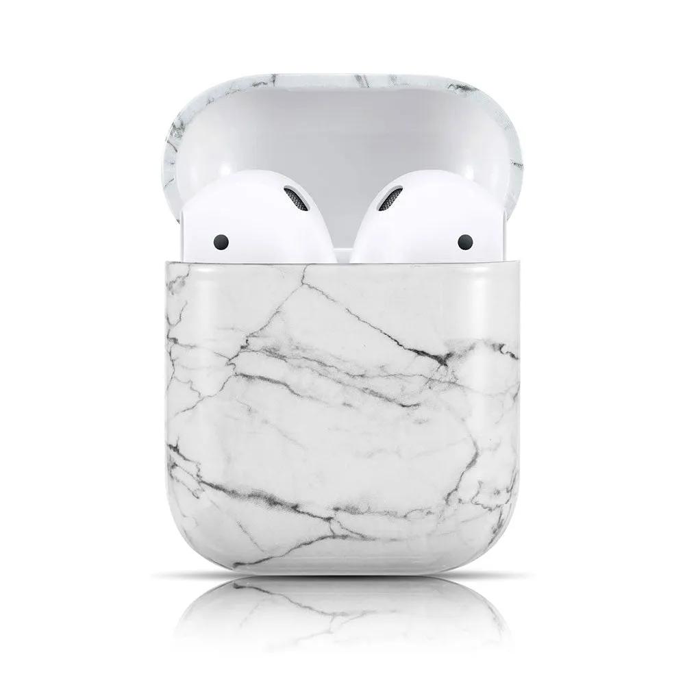AirPods (1st & 2nd Generation) Hard Case Cover Marble Marble - Gray