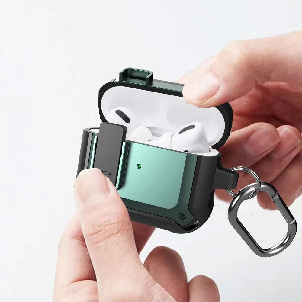 AirPods 3 snap-on lid design TPU case - Green / Gold