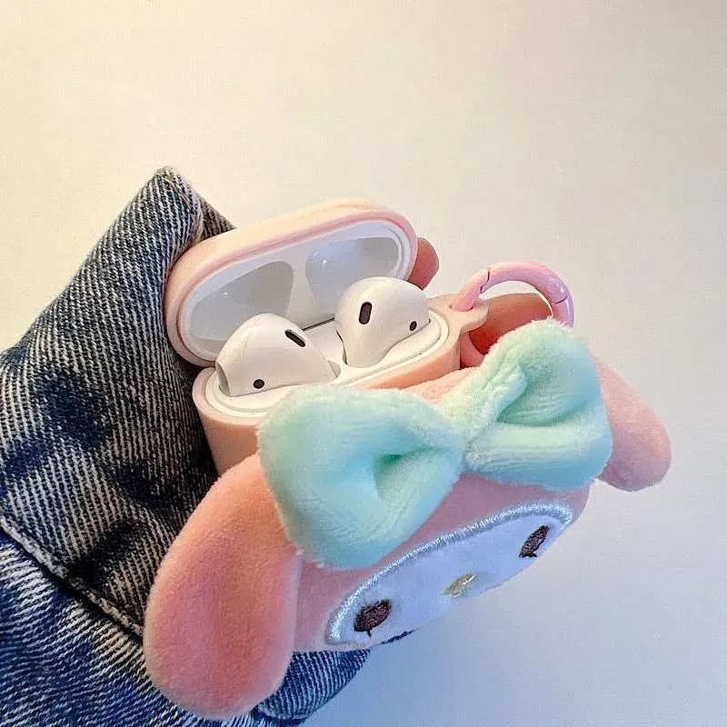 AirPods 4 Fluffy 3D Cute AirPods Case Sanrio Earphone Case