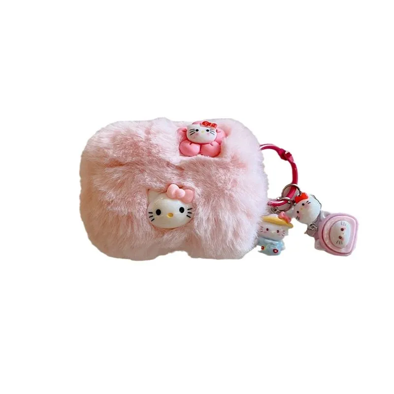 AirPods 4 Fluffy 3D Cute AirPods Case Sanrio Earphone Case