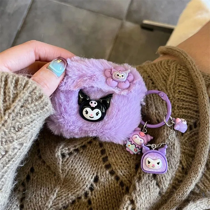 AirPods 4 Fluffy 3D Cute AirPods Case Sanrio Earphone Case