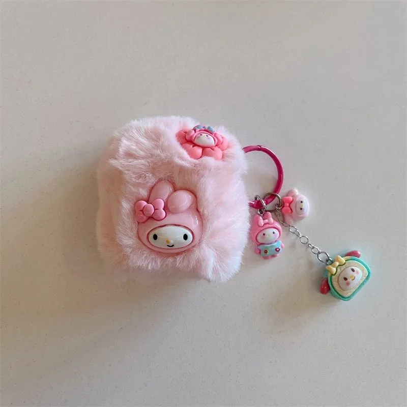 AirPods 4 Fluffy 3D Cute AirPods Case Sanrio Earphone Case