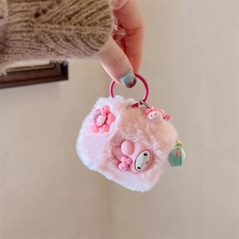AirPods 4 Fluffy 3D Cute AirPods Case Sanrio Earphone Case