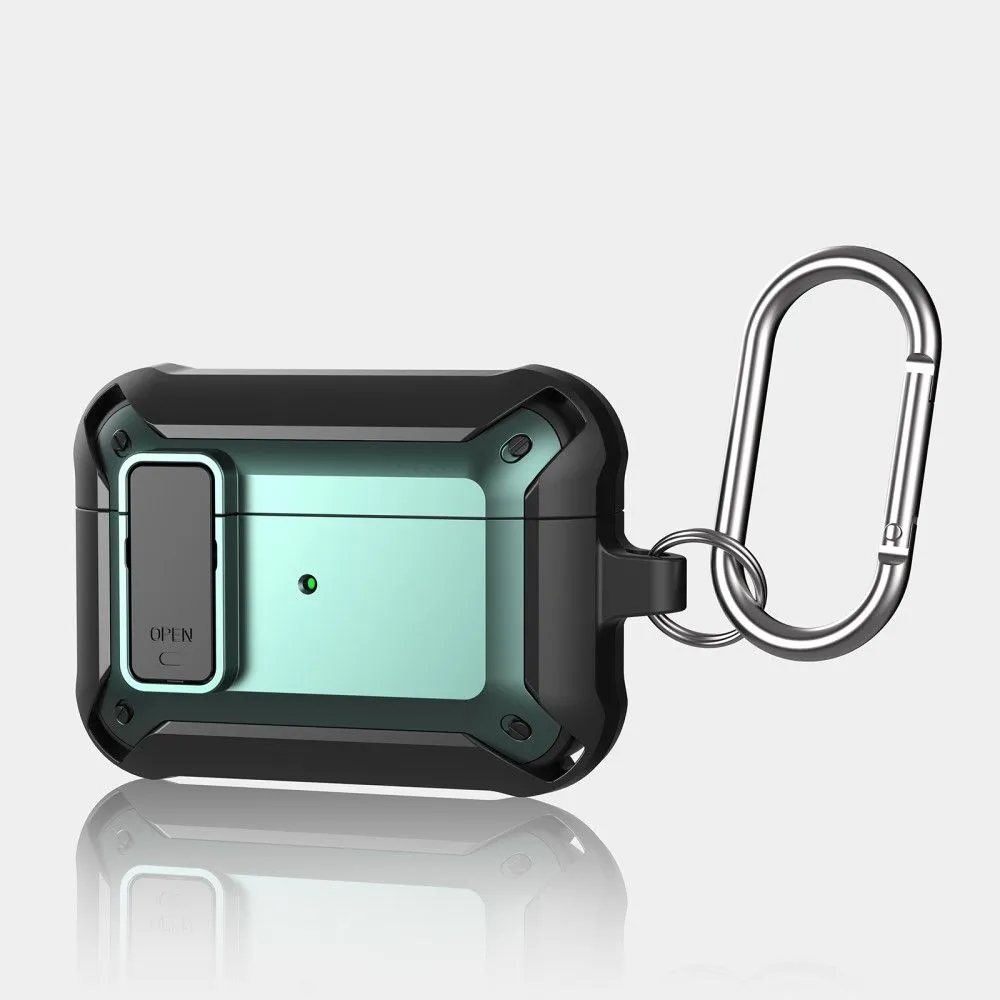 AirPods Pro snap-on lid design TPU case - Gold / Green