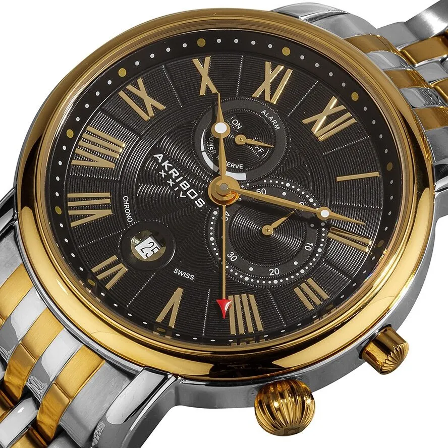 Akribos XxivMulti-Function Two-Tone Stainless Steel Men's Watch AK592TTG