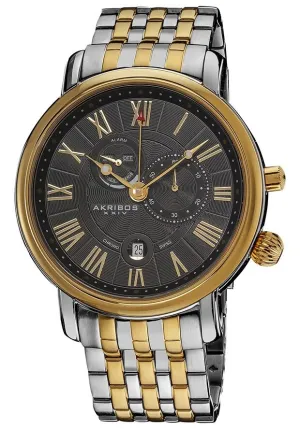Akribos XxivMulti-Function Two-Tone Stainless Steel Men's Watch AK592TTG