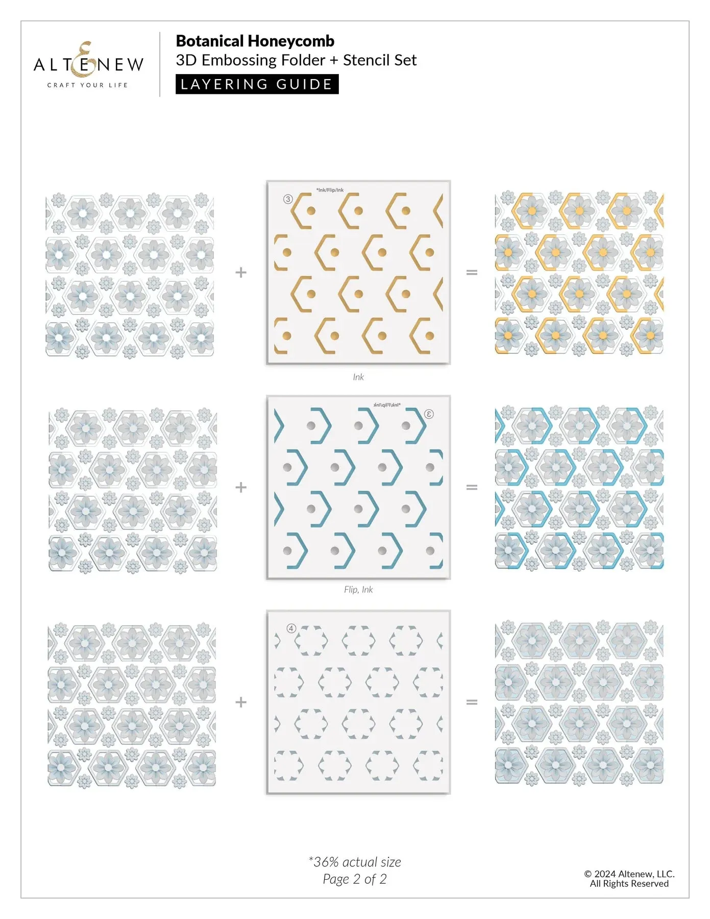 Altenew Botanical Honeycomb Botanical 3D Embossing Folder