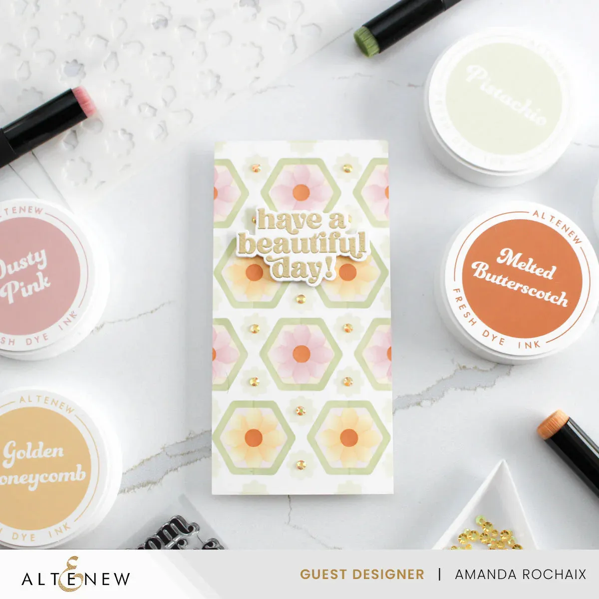 Altenew Botanical Honeycomb Botanical 3D Embossing Folder