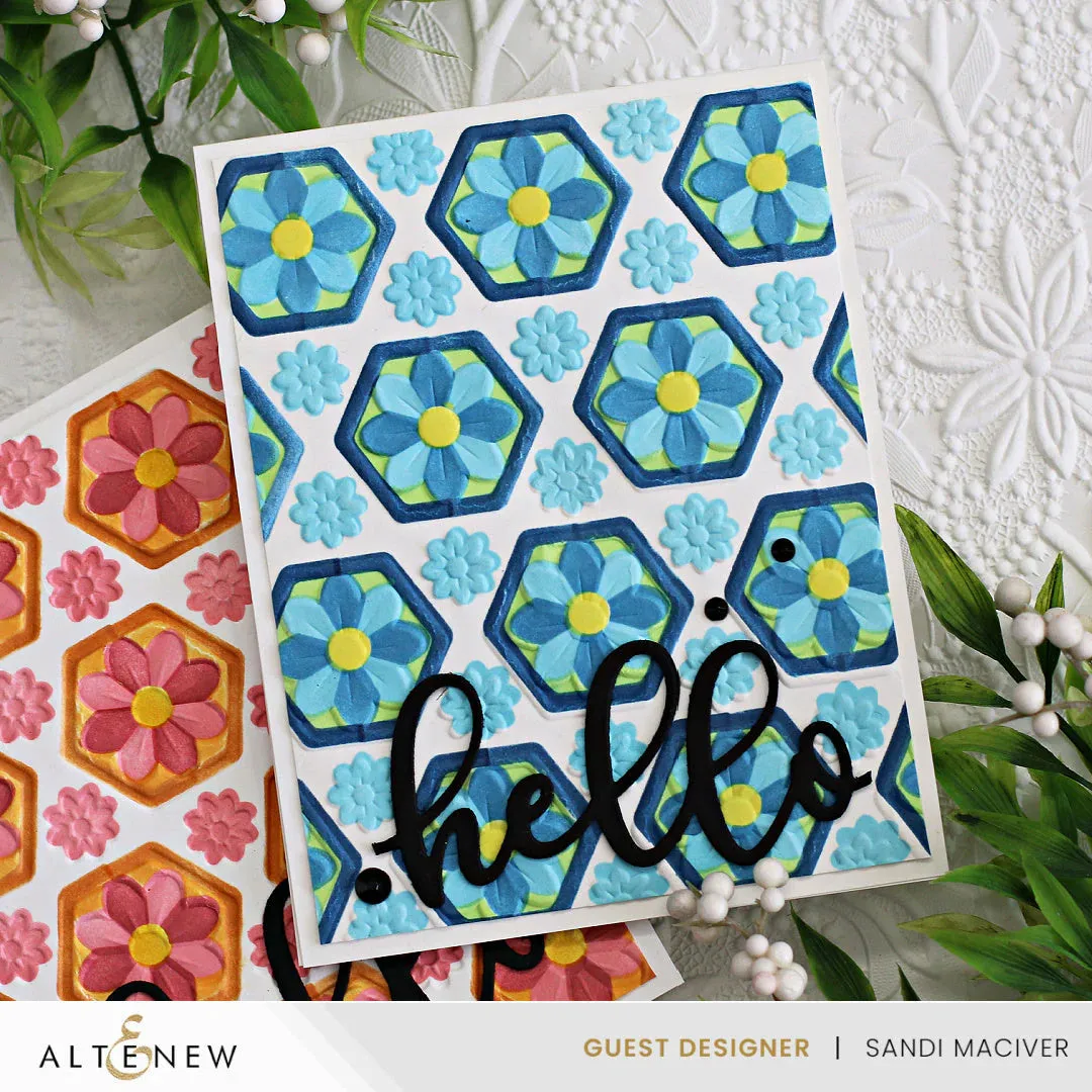 Altenew Botanical Honeycomb Botanical 3D Embossing Folder