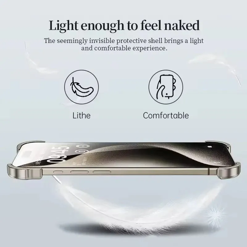 Aluminum Alloy Bumper Phone Case - Black