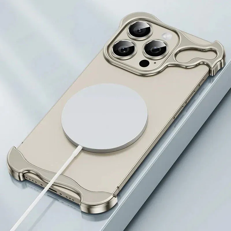Aluminum Alloy Bumper Phone Case - Black