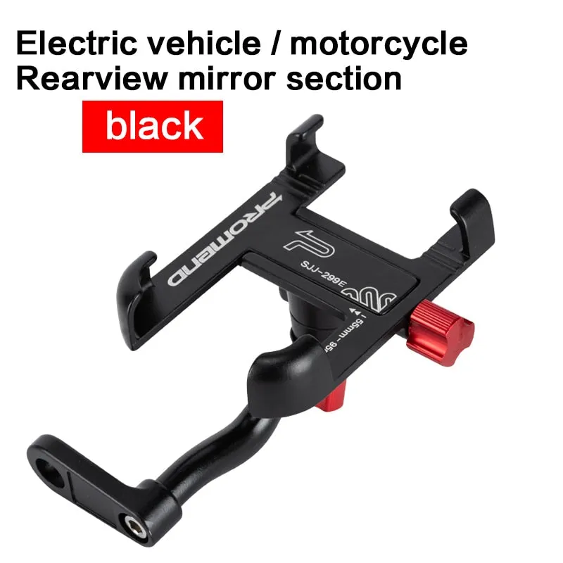 Aluminum Bike Bicycle Phone Holder Motorcycle Rearview Holder Mount 360 Degree Rotatable Handlebar For Phone GPS Phone Stand