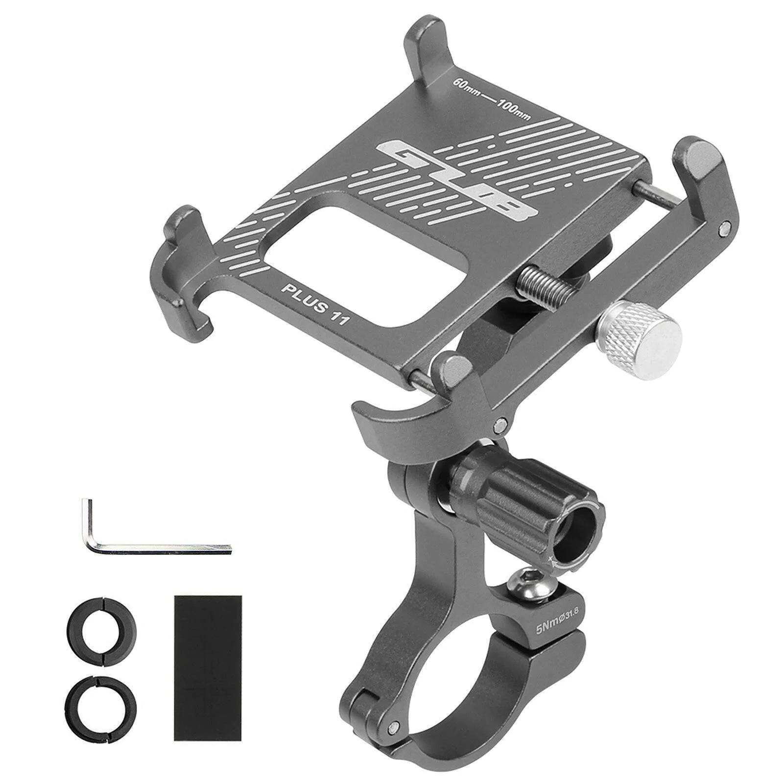 Aluminum Bike Phone Holder 360 Degree Rotating Adjustable Anti Slip Cycling   Bicycle Handlebar Phone Mount Holder Stand for MTB Road Bike Motorcycle