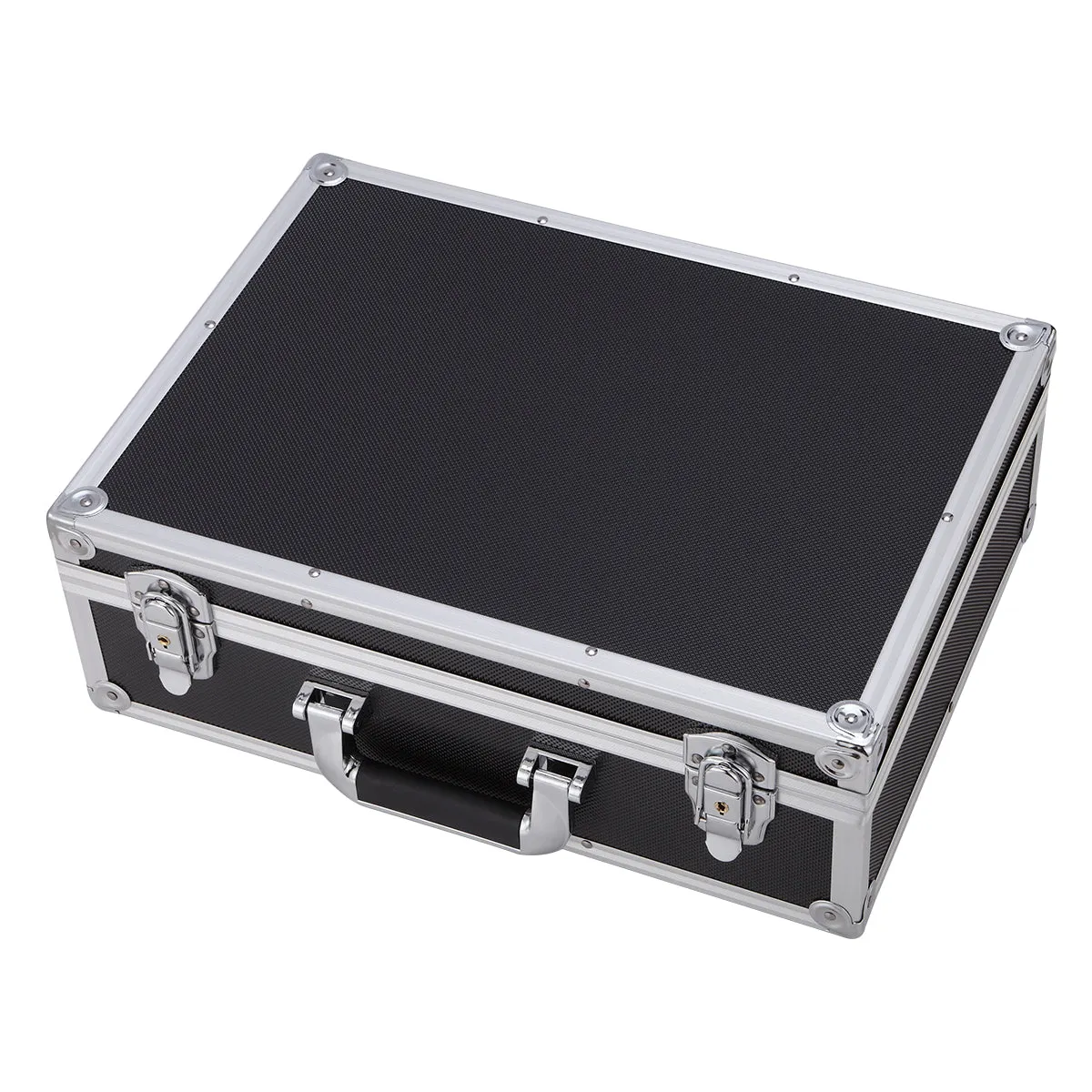 Aluminum Tool boxes Aluminum Case With Foam Organizers Black Storage Box Protective Case Hard Camera Case Drone Case For Camera Drones Pistols Lens Equipments Auto Repair Tools
