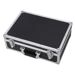 Aluminum Tool boxes Aluminum Case With Foam Organizers Black Storage Box Protective Case Hard Camera Case Drone Case For Camera Drones Pistols Lens Equipments Auto Repair Tools
