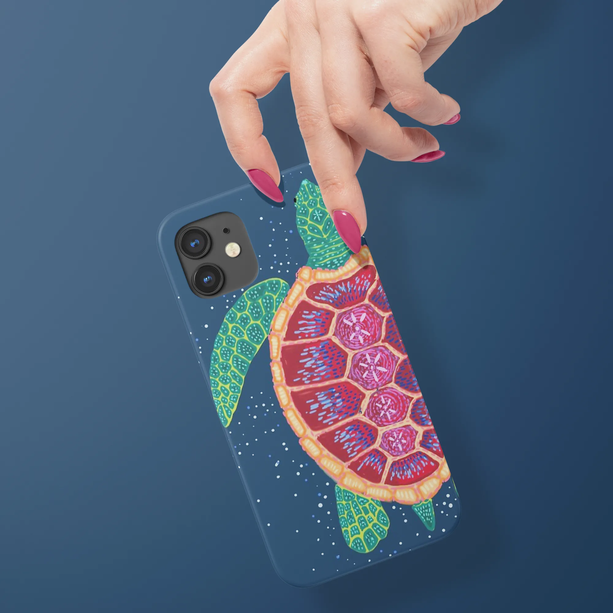 Amazing Tortoise Slim Case Cover With Same Design Holder