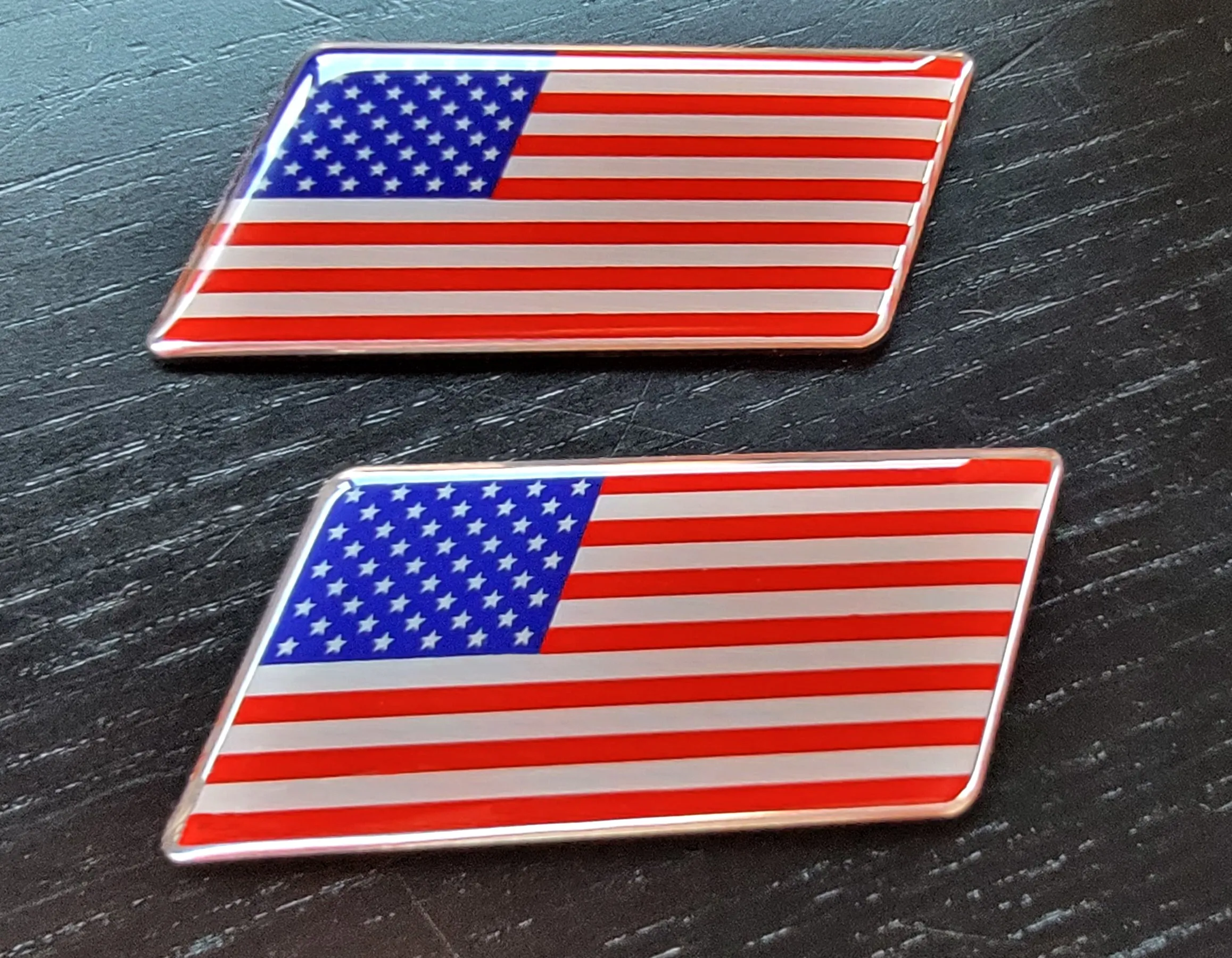 American Flag Weatherproof Aluminum Metal Decal